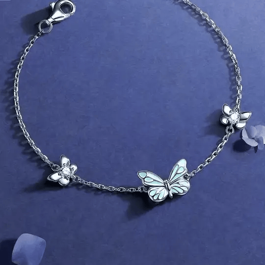 Strahlendes Blaues Schmetterling-Armband