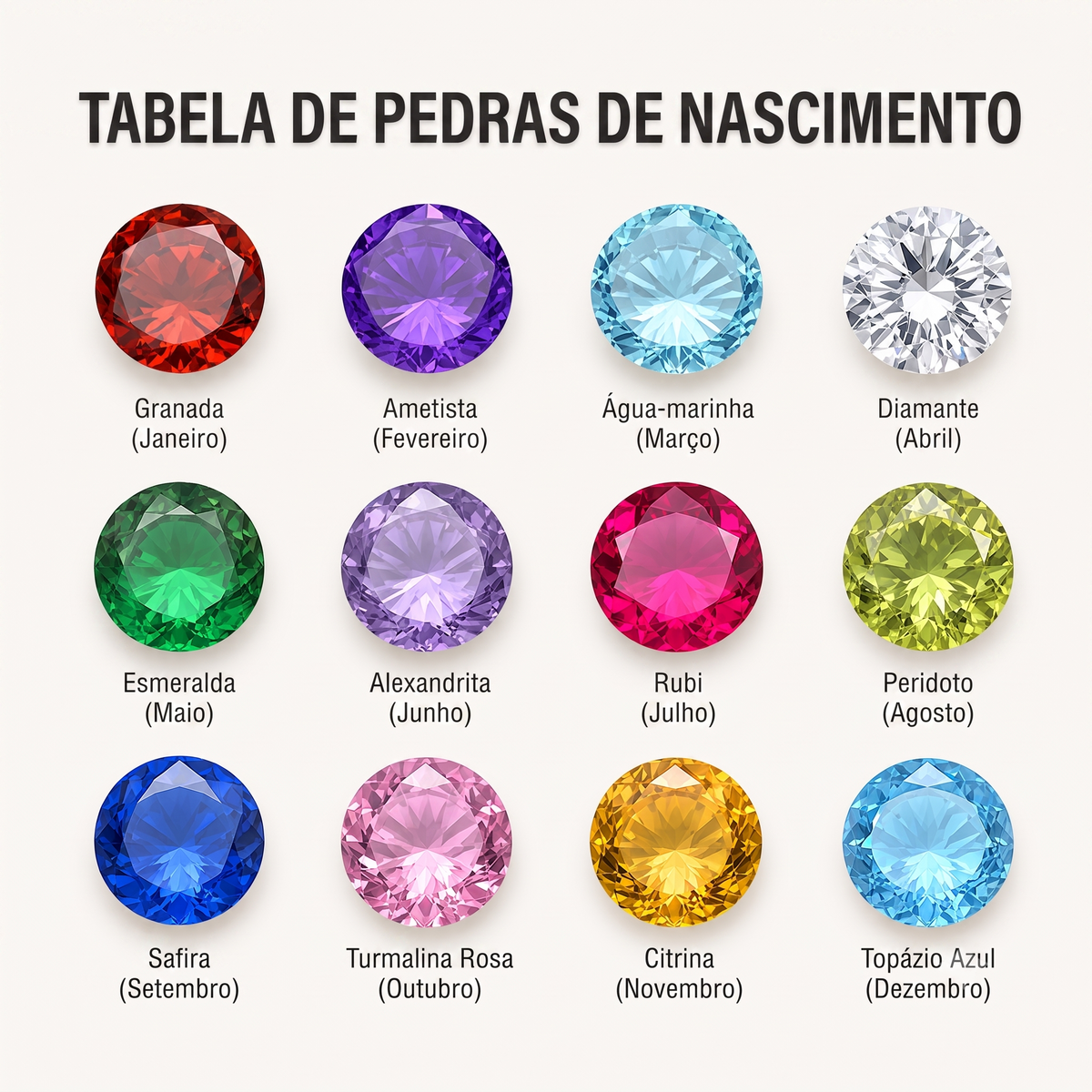 Pulseira de Pedras Natais Personalizada