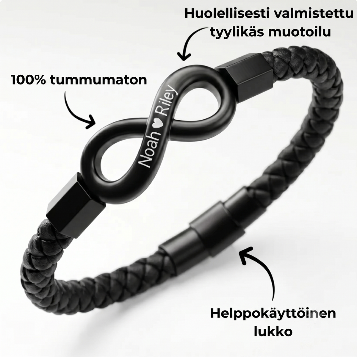 Yksilöity rannekoru miehelleni