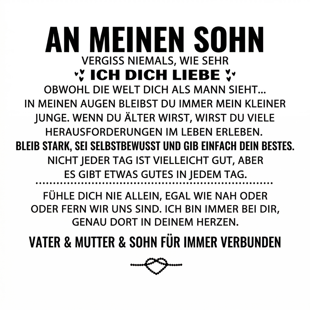 „Für meinen Sohn“ graviertes Armband
