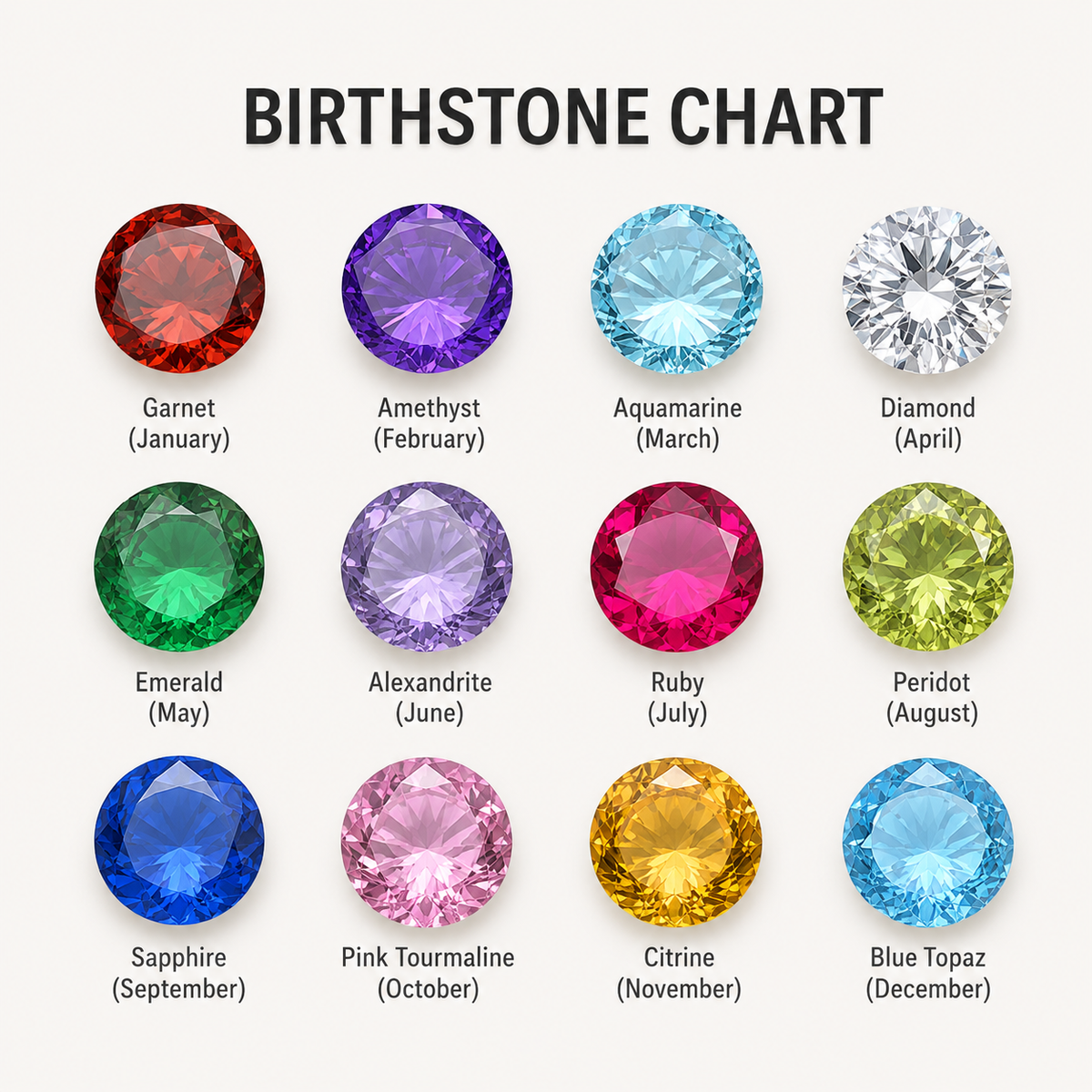 Personalized Linked Birthstone Bracelet