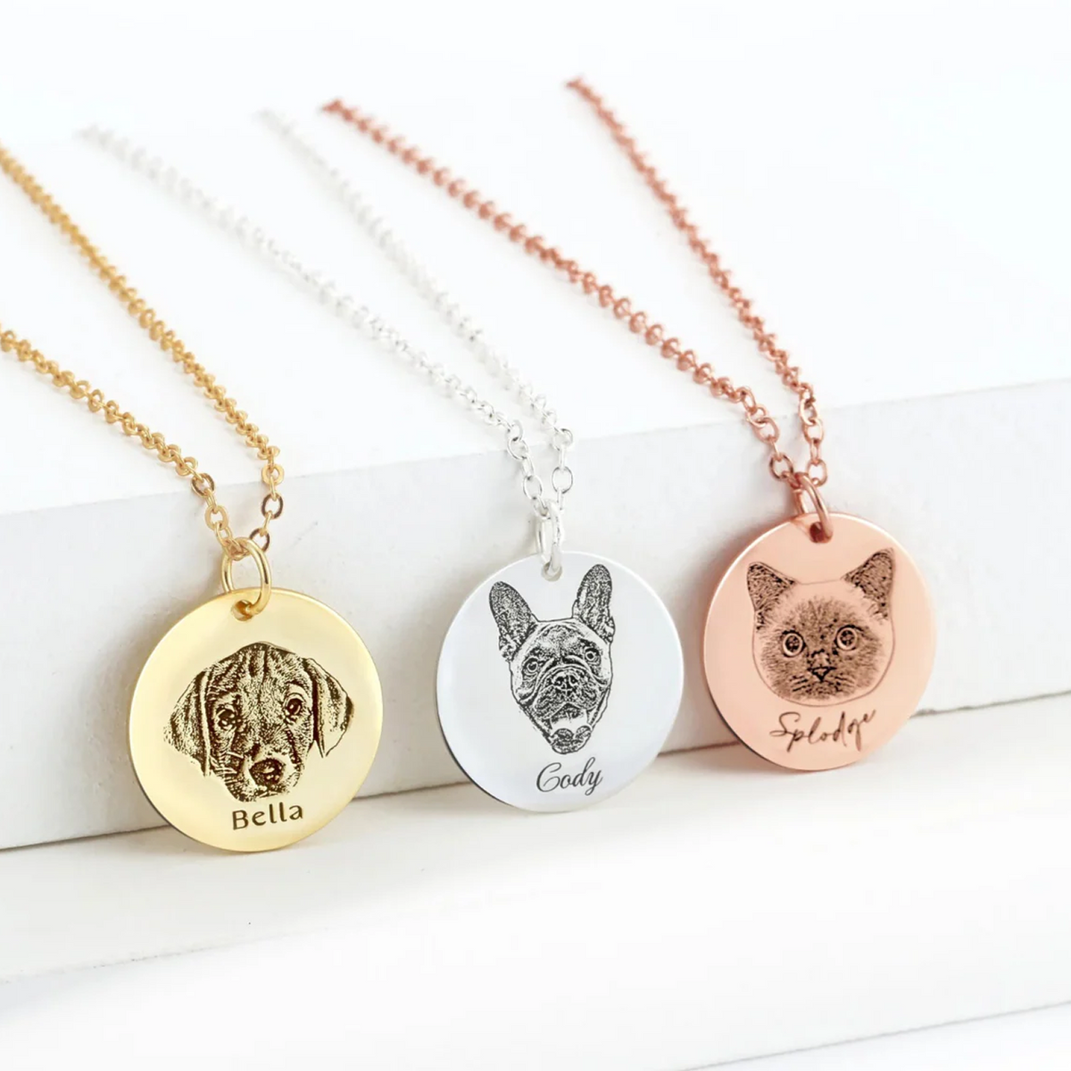 Custom Pet Portrait Necklace