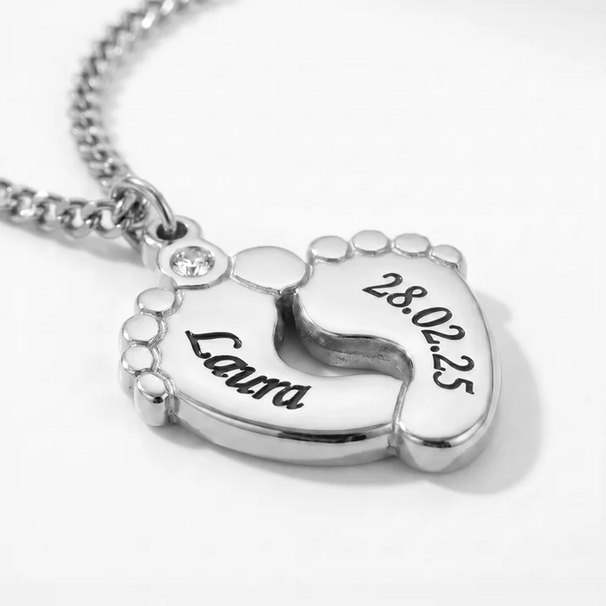 Colar de Pezinhos de Bebê Personalizado
