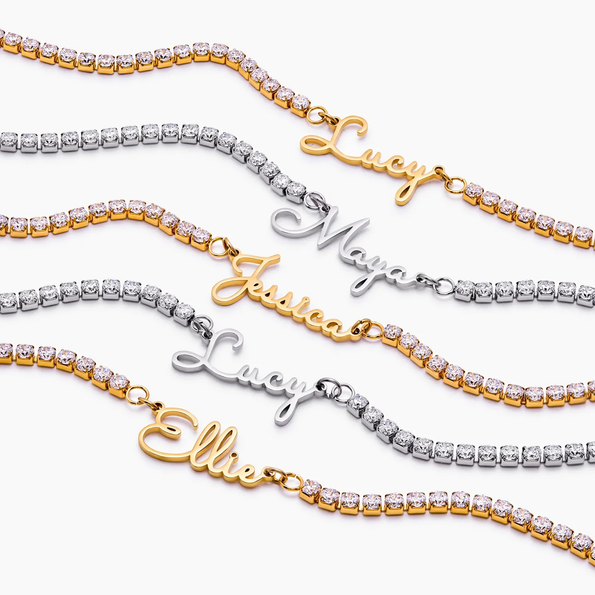 Personalized Signature Tennis Necklace