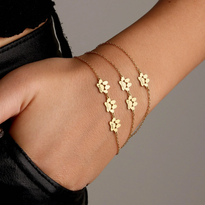 Personalisiertes Pfotenarmband mit Name