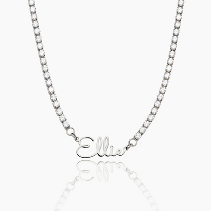 Collar de tenis con firma personalizada