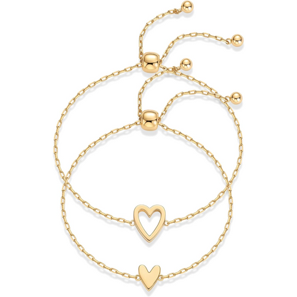 Geteilte-Herzen-Armband-Set