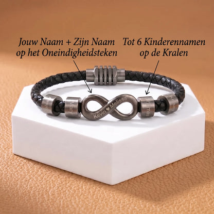 Armband met namen - oneindige band