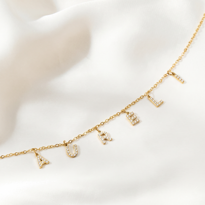 Colar de Nome com Diamantes
