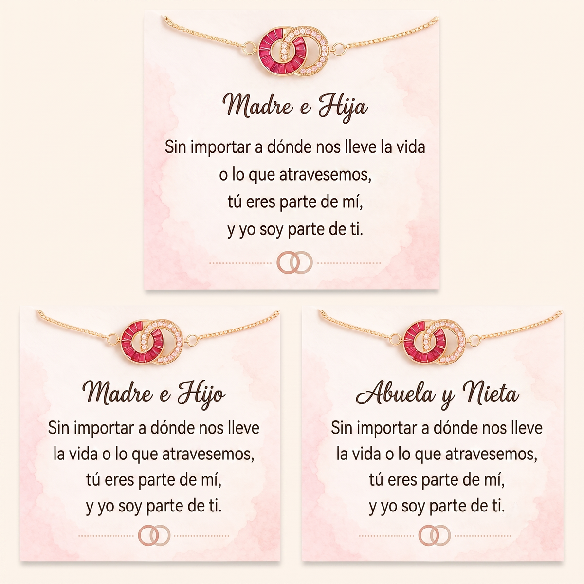Pulsera de Piedras de Nacimiento Enlazadas