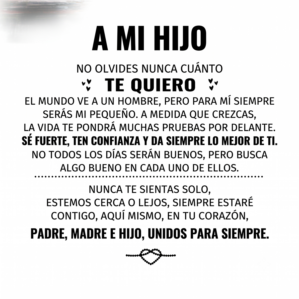 «Para mi hijo» — Pulsera grabada