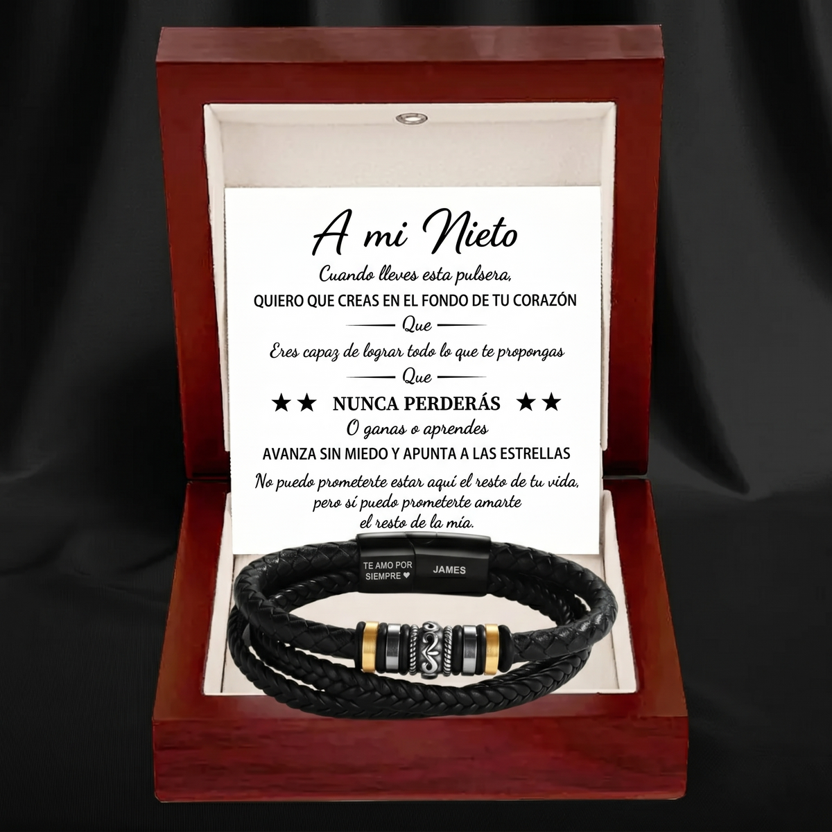 Pulsera grabada «Para mi nieto»