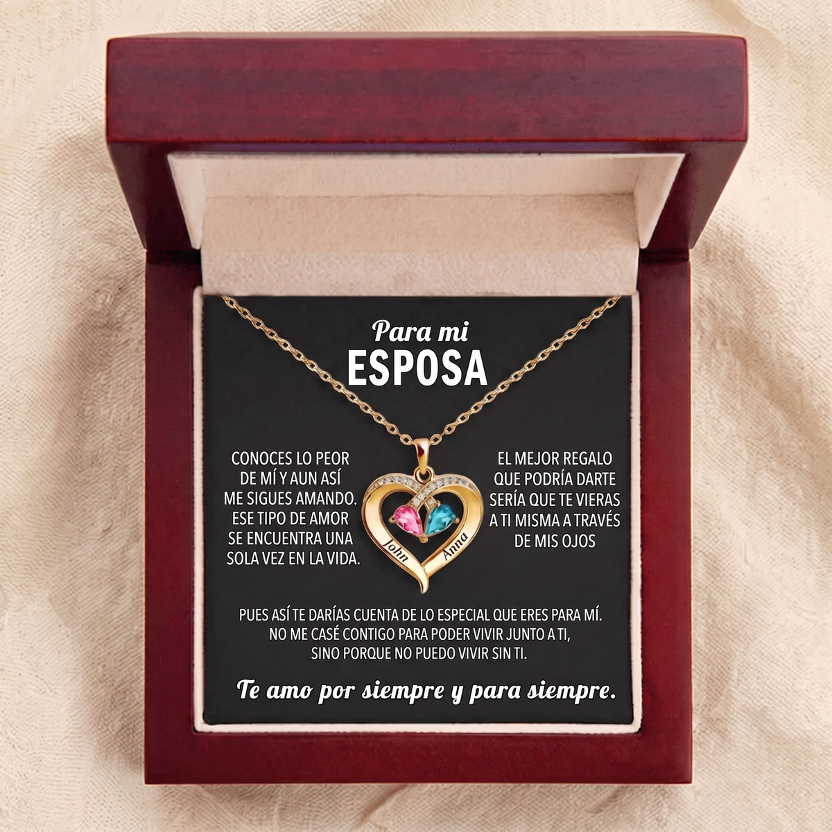 Collar Corazón Siempre Tuyo