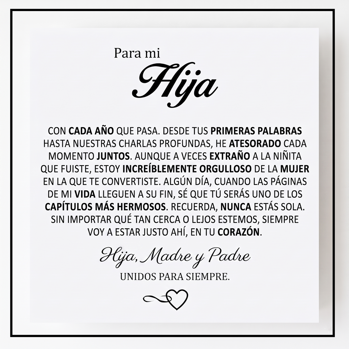 Pulsera "Para Mi Hija" — Conexión Eterna