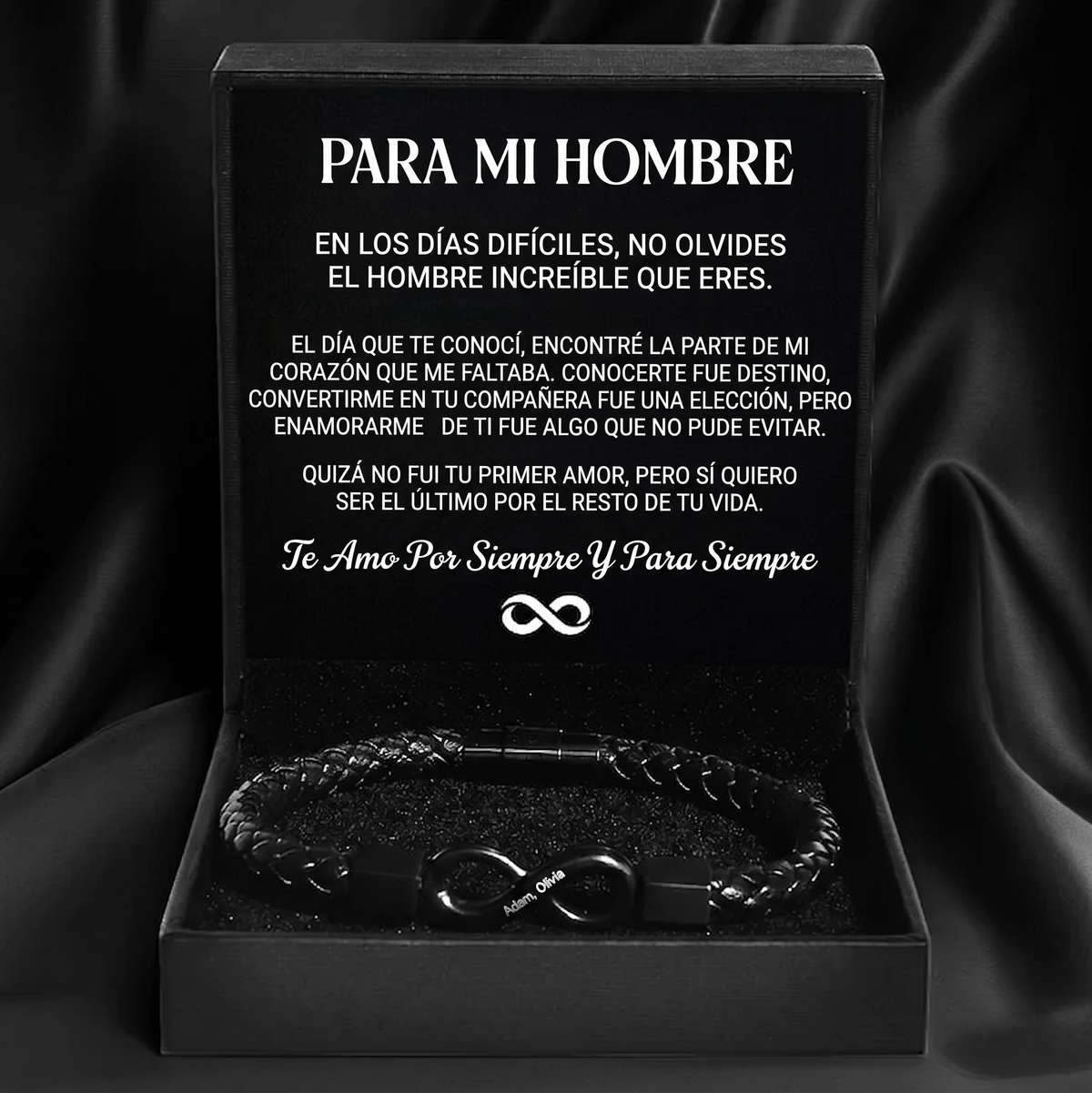 “Para mi hombre” Pulsera grabada