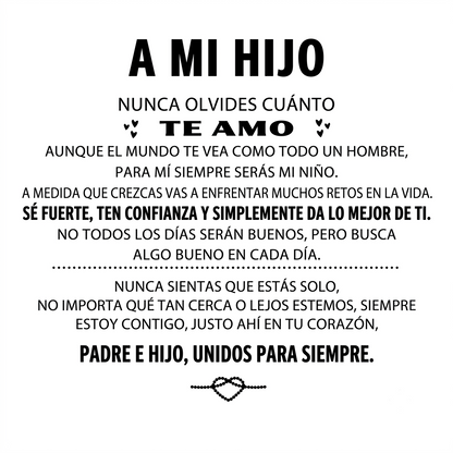 «Para mi hijo» — Pulsera grabada