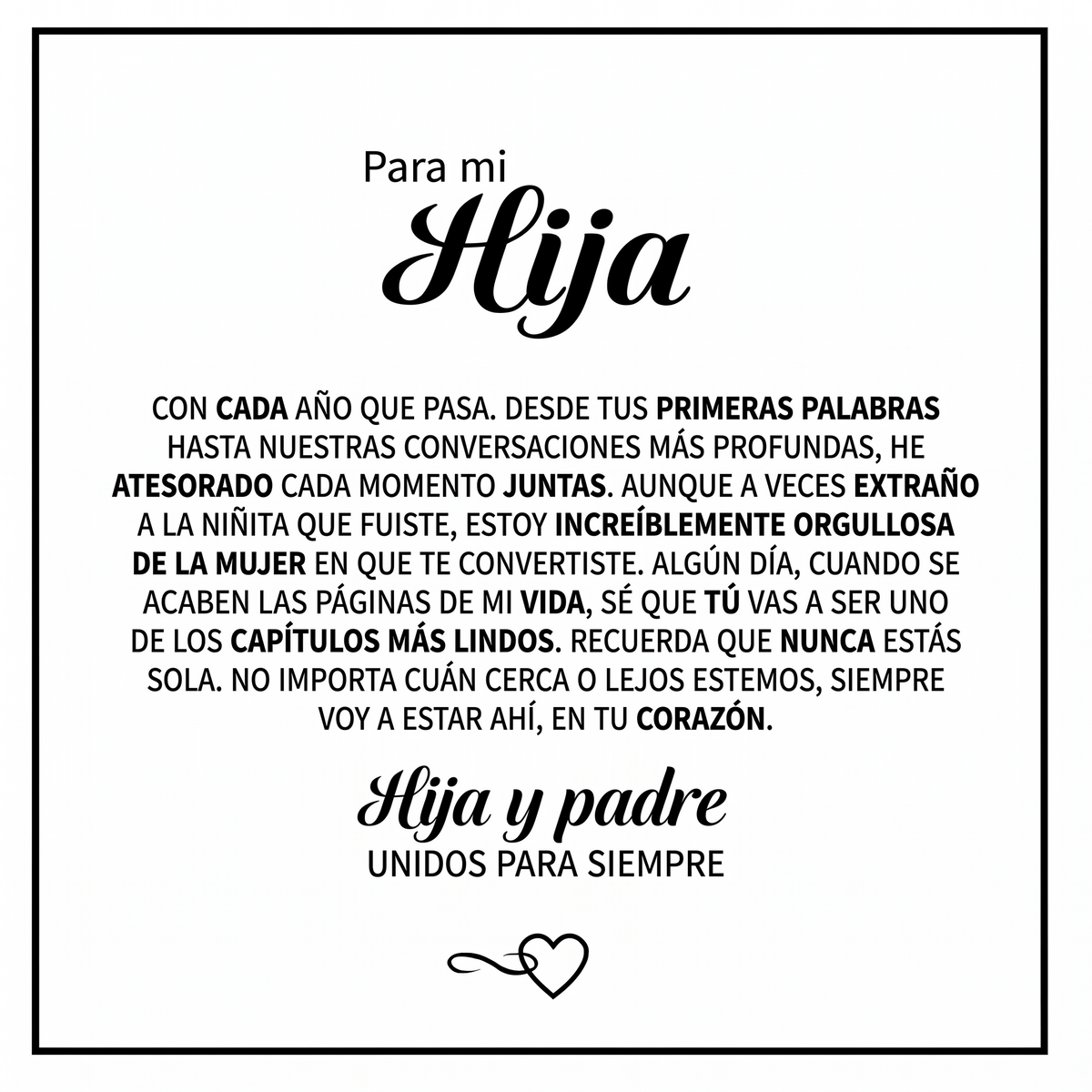 Pulsera "Para Mi Hija" — Conexión Eterna