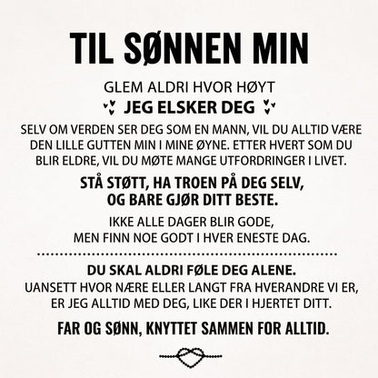"Til Min Sønn" Gravert Armbånd
