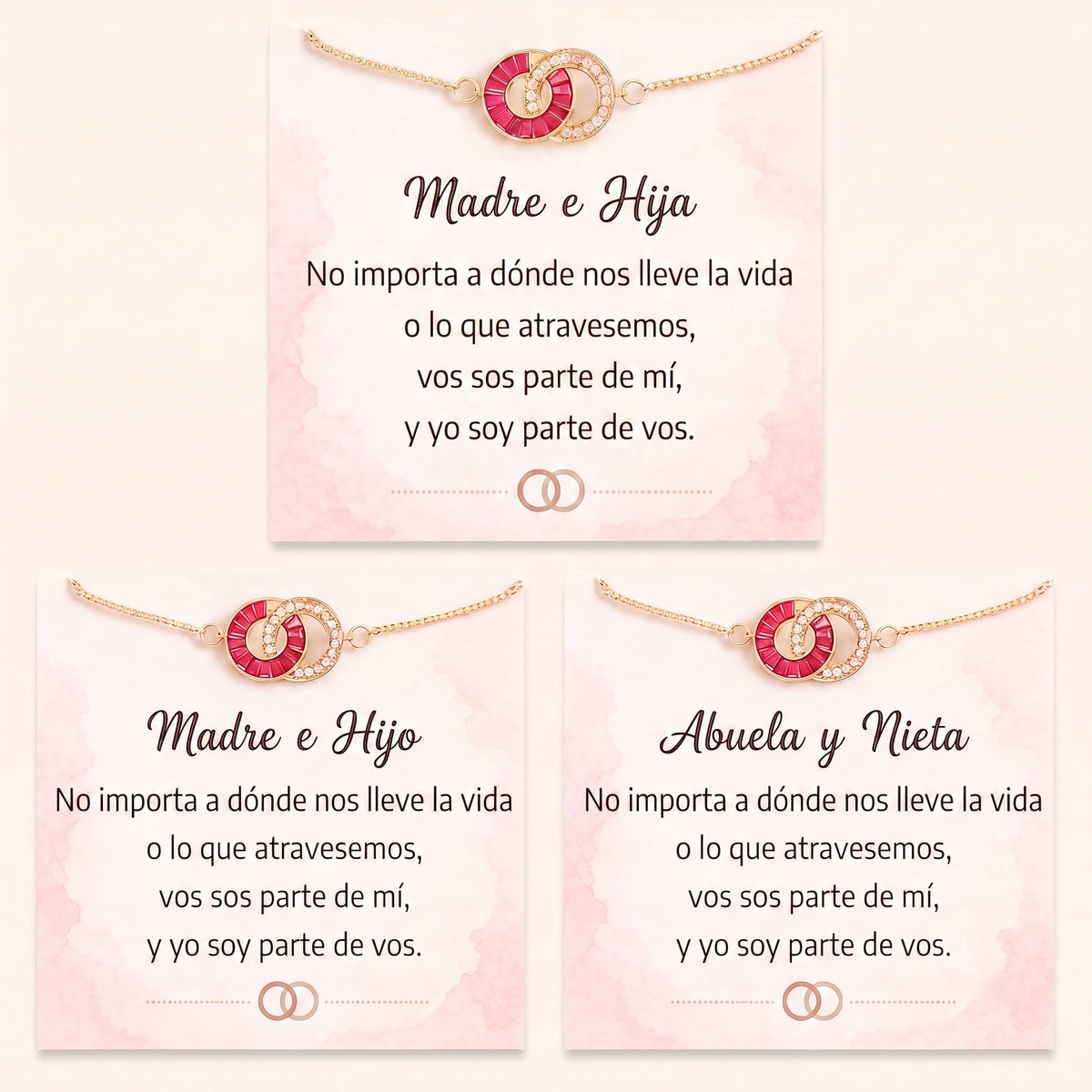 Pulsera de Piedras de Nacimiento Enlazadas