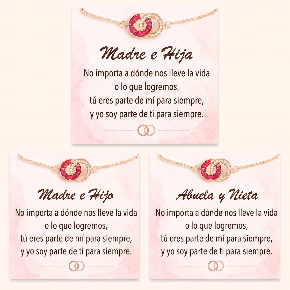 Pulsera de Piedras de Nacimiento Entrelazadas