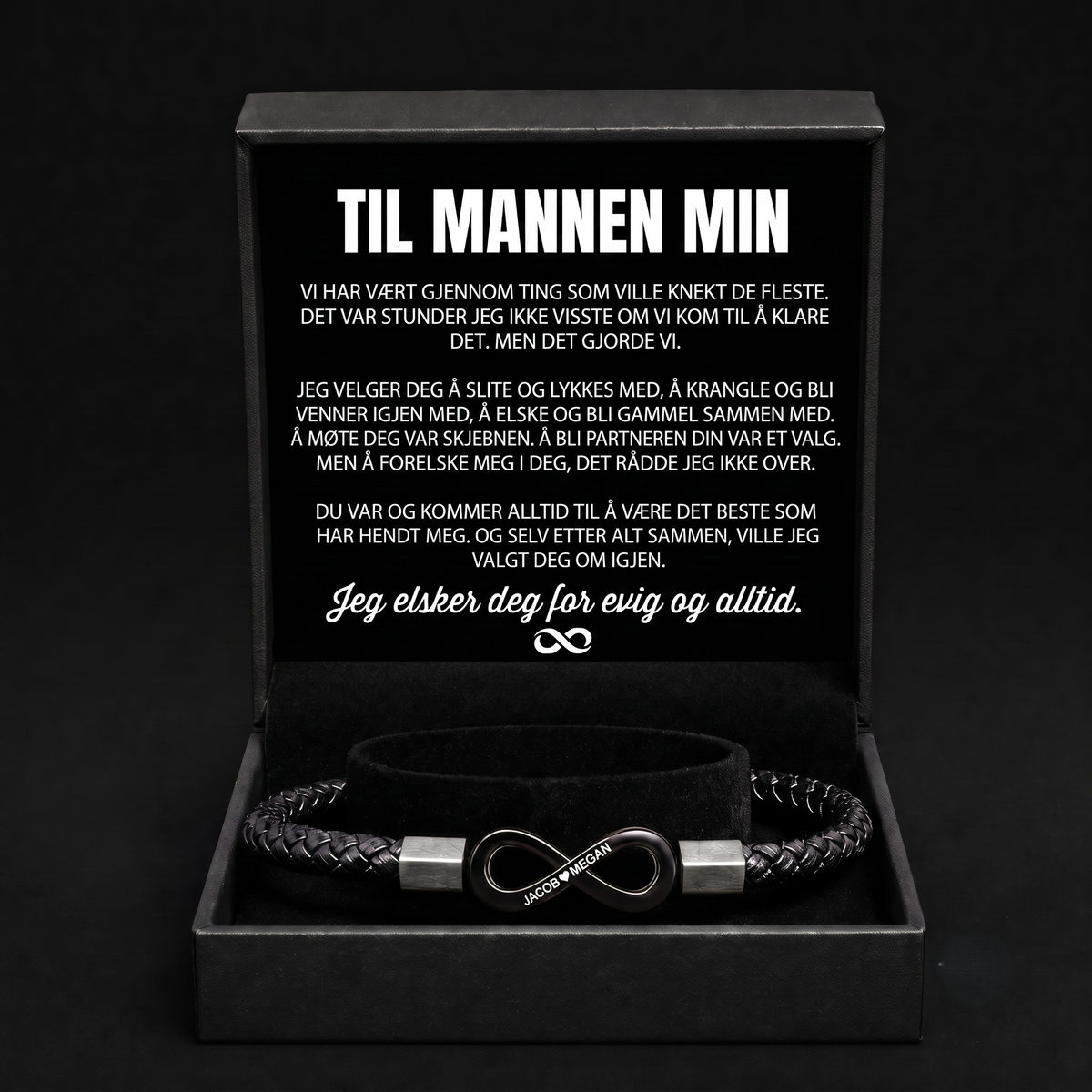 Personlig armbånd «Til min mann»