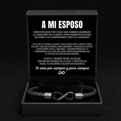 "A mi esposo" — Pulsera personalizada