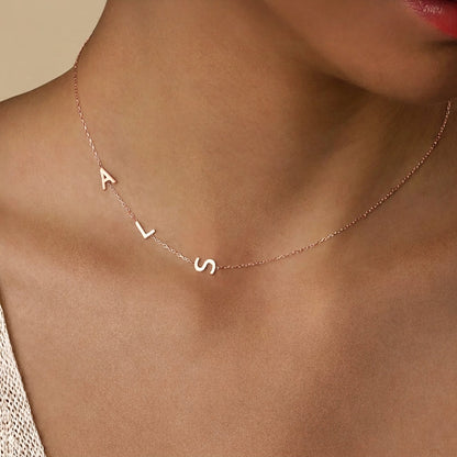 Side Initials Necklace
