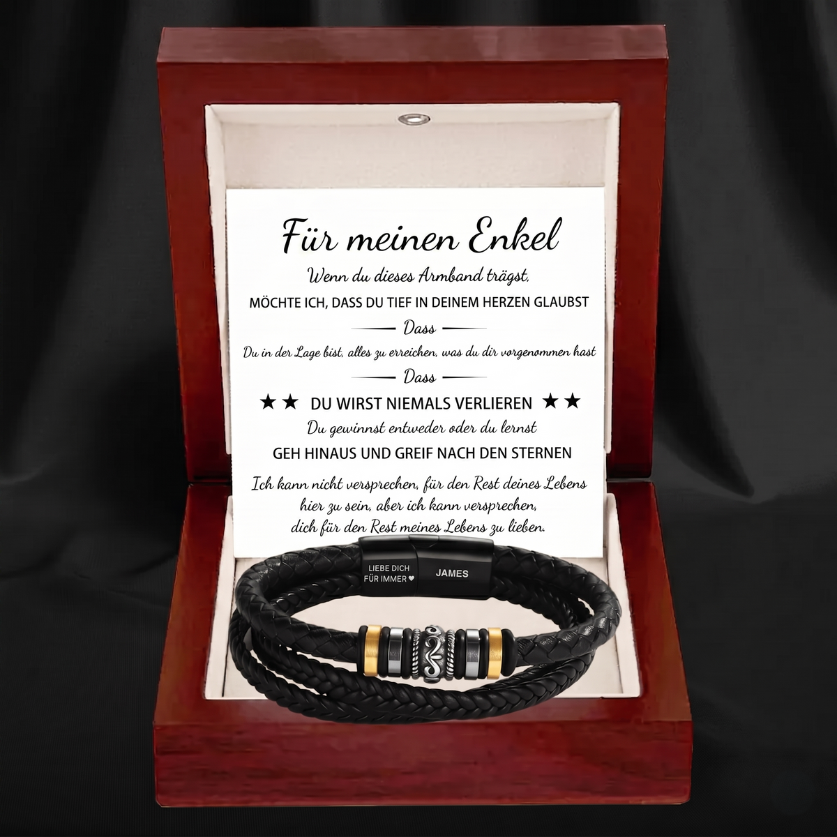 Armband mit Gravur „Für meinen Enkel“