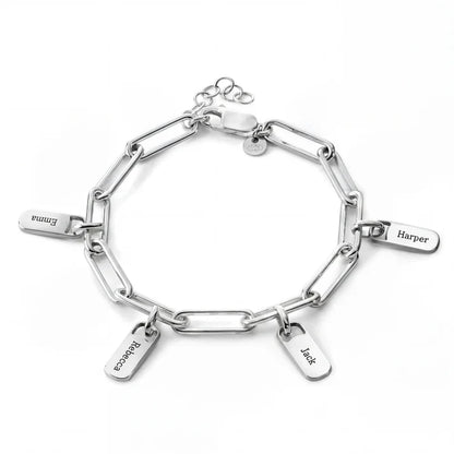 Pulsera Personalizada con Plaquitas Grabadas