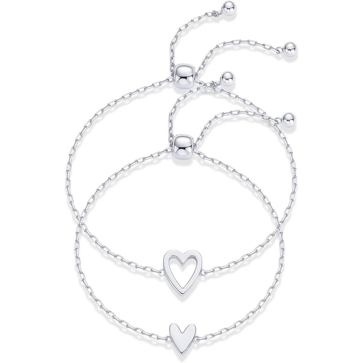 Set de pulseras de corazones compartidos
