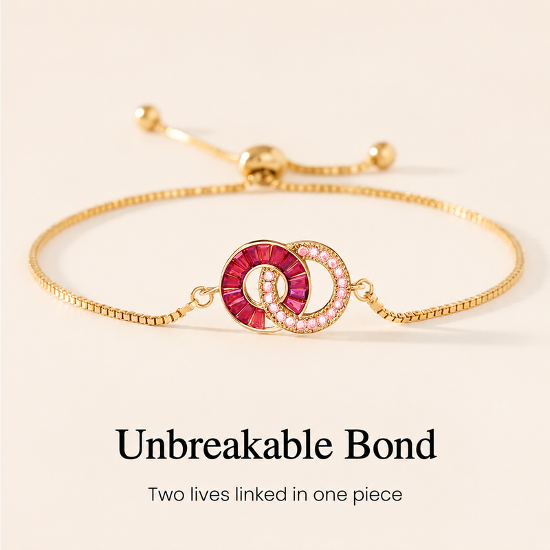 Personalized Linked Birthstone Bracelet