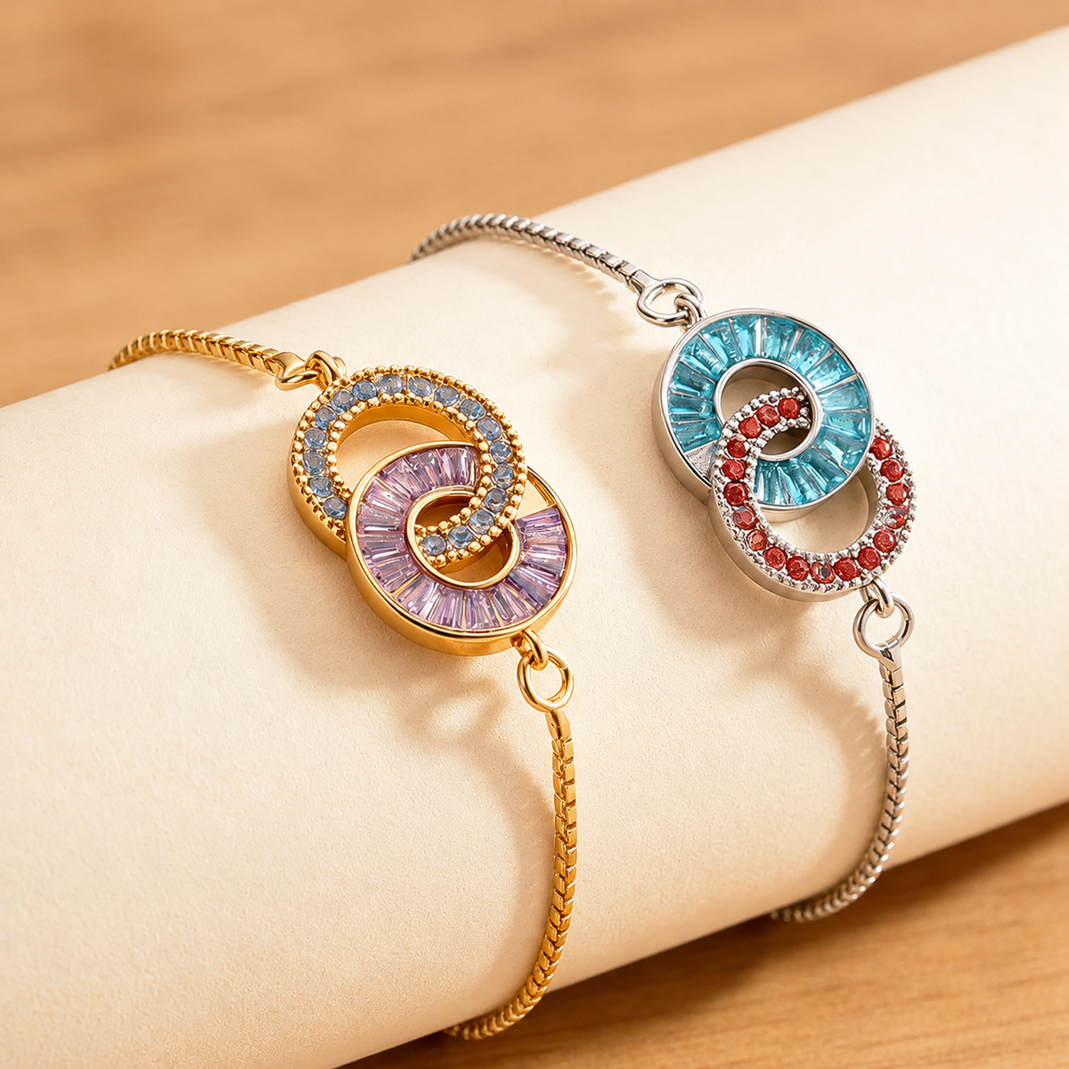 Pulsera de Piedras Natales Entrelazadas