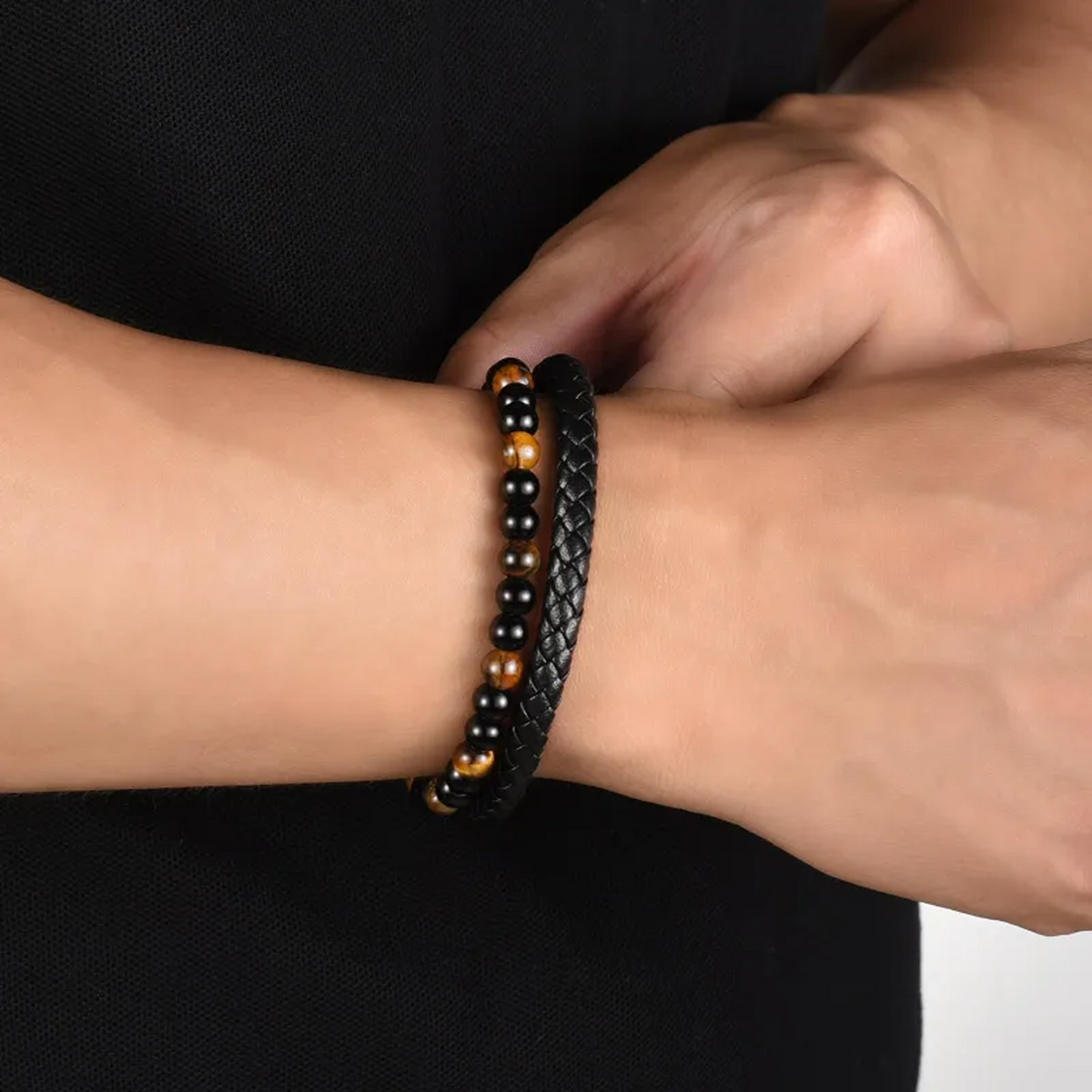Sønnens skjold – tigerøye-armbånd