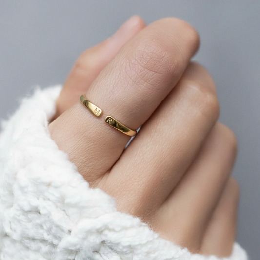 Whisper Adjustable Initial Ring