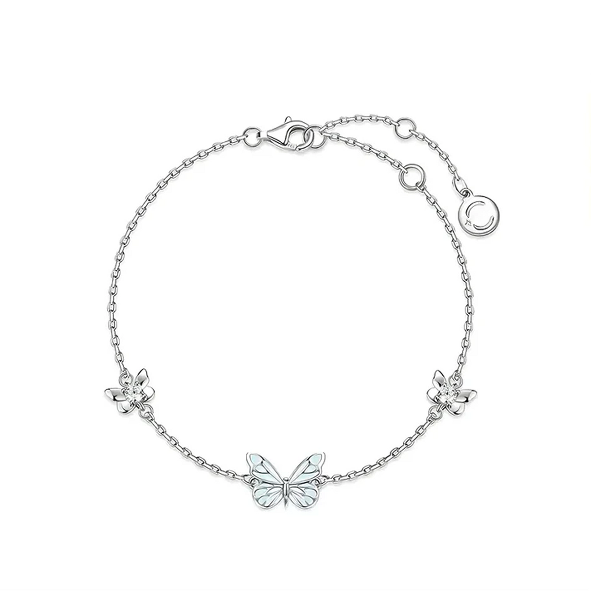 Pulsera Mariposa Azul Radiante