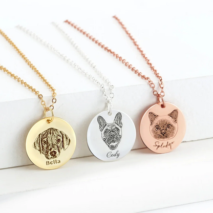 Custom Pet Portrait Necklace