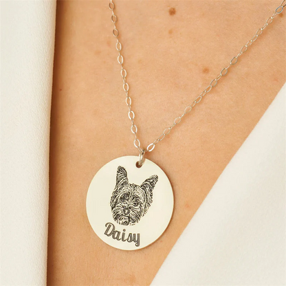 Custom Pet Portrait Necklace