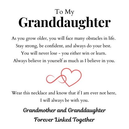 "To My Granddaughter" Interlock Necklace
