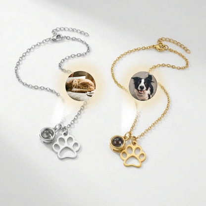 Forever Paw Projection Necklace