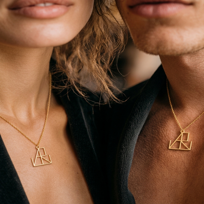 Monogramm-Kette für Paare