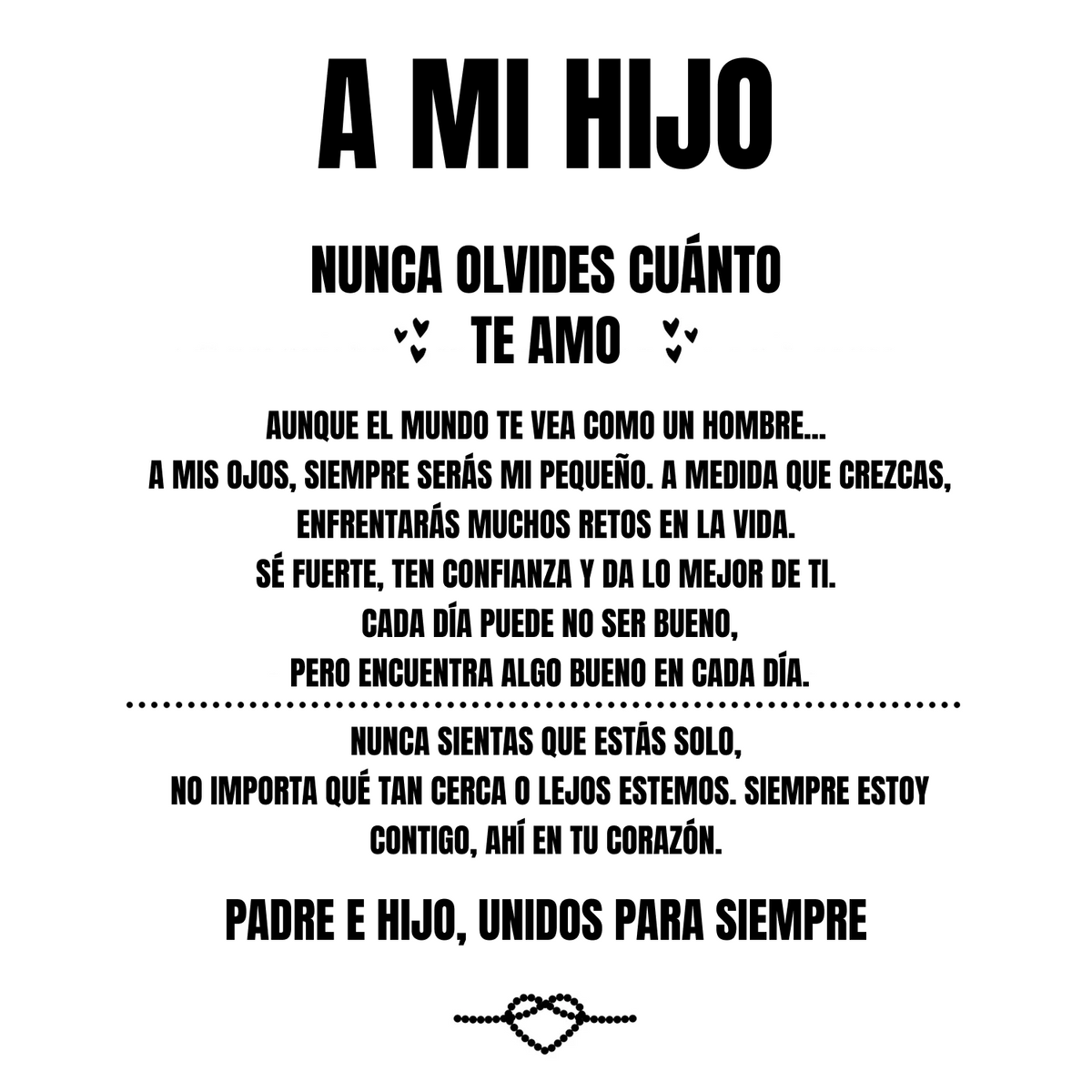 "Para Mi Hijo" Pulsera Grabada